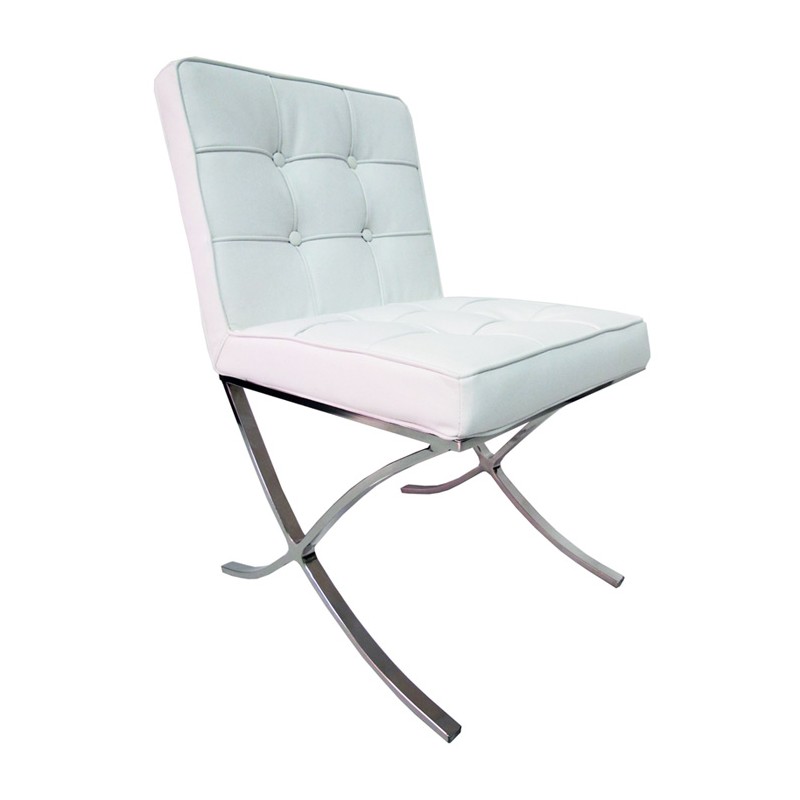 Chaise de salle à manger pavillon premium blanc