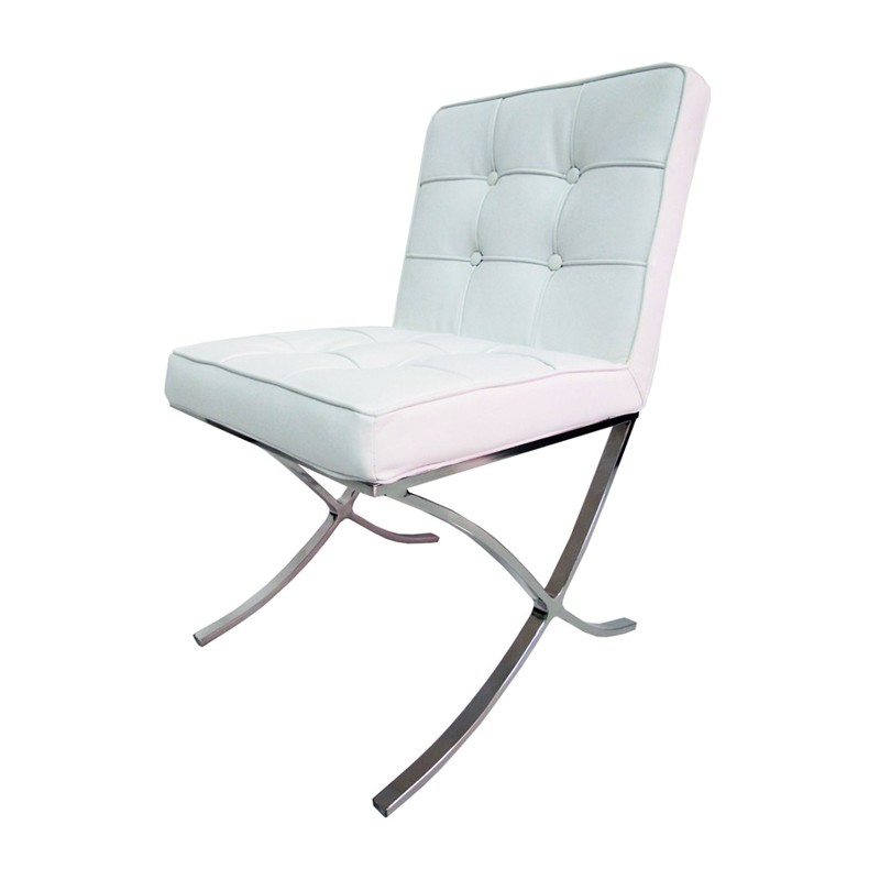 Chaise de salle à manger pavillon premium blanc