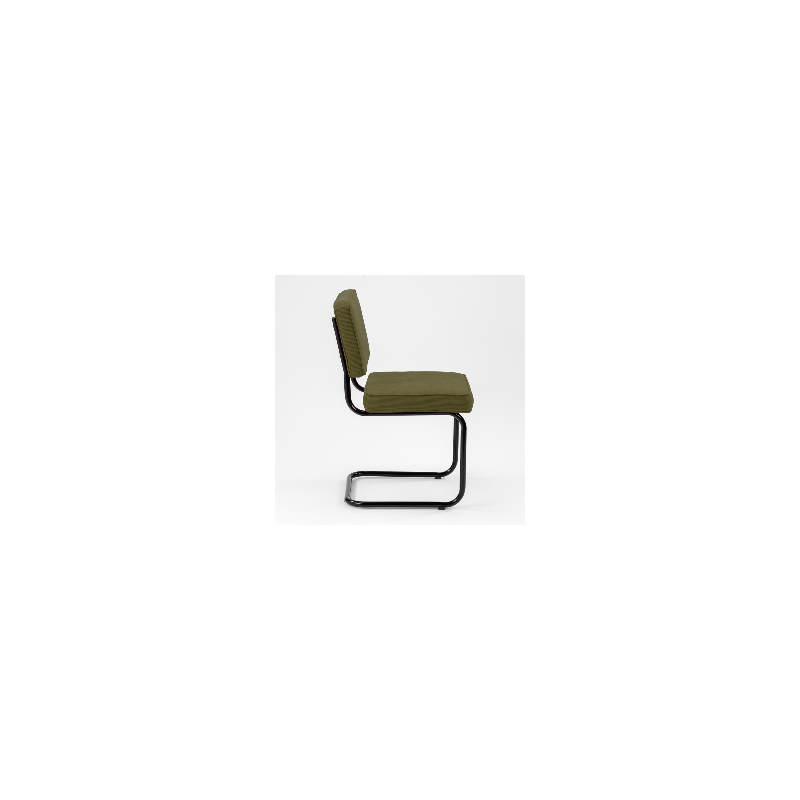 Chaise Ridge rib armée verte cadre noir
