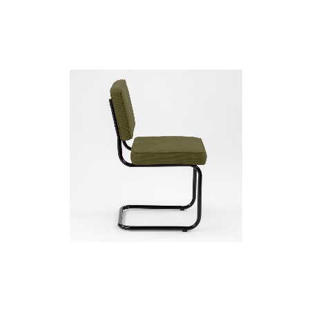 Chaise Ridge rib armée verte cadre noir