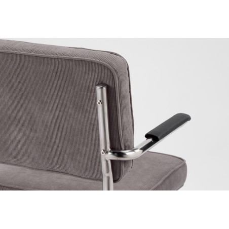 Chaise Ridge rib anthracite avec accoudoirs