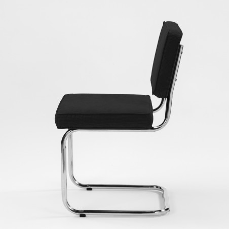 Chaise Ridge rib noir