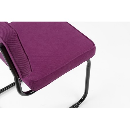 Chaise Ridge rib violet cadre noir