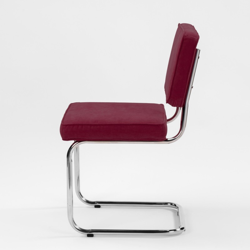Chaise Ridge rib bourgogne