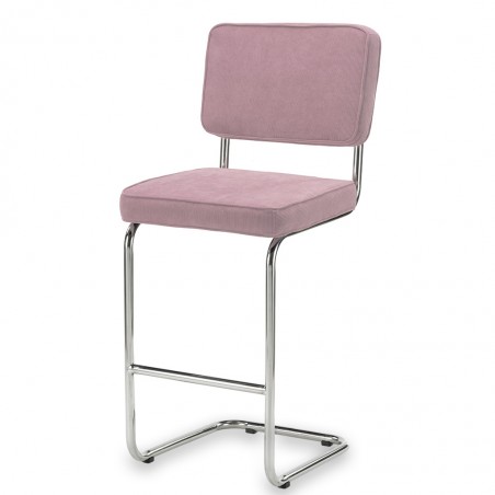 Tabouret de bar Ridge rib vieux rose