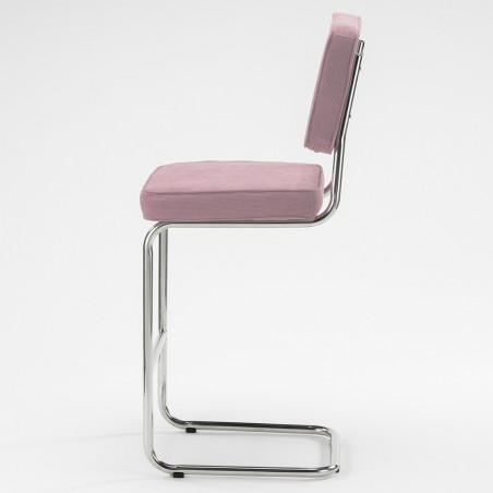 Tabouret de bar Ridge rib vieux rose