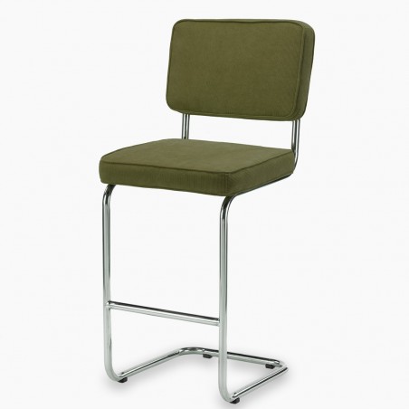 Tabouret de bar Ridge rib armée verte