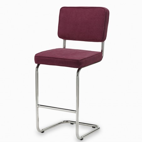 Tabouret de bar Ridge rib Bourgogne