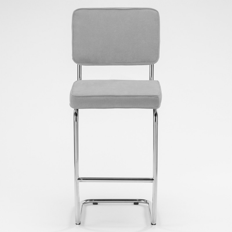 Tabouret de bar Ridge rib grise