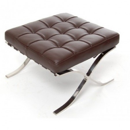 Chaise Barcelona ottoman Brun foncé - Premium