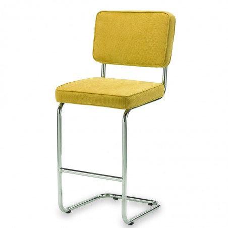 Tabouret de bar Ridge rib jaune