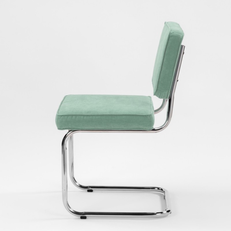 Chaise Ridge rib vieux vert