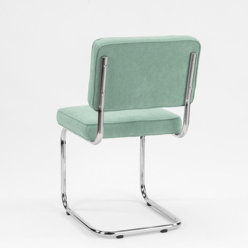 Chaise Ridge rib vieux vert